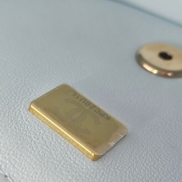 Chanel 25S Mini Classic Flap Mixed Fibers Blue Tweed Crossbody - Picture 15 of 15